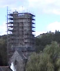 Le clocher en restauration
